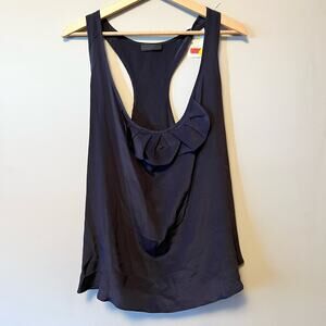 Richard chai y2k silk purple tank top tumblr girl Zooey dechanel